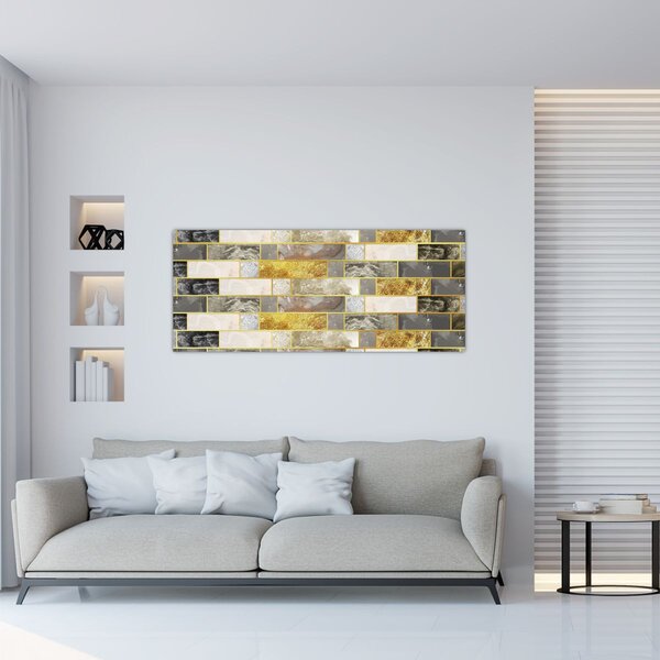 Obraz - Dekor s textúrami (120x50 cm)