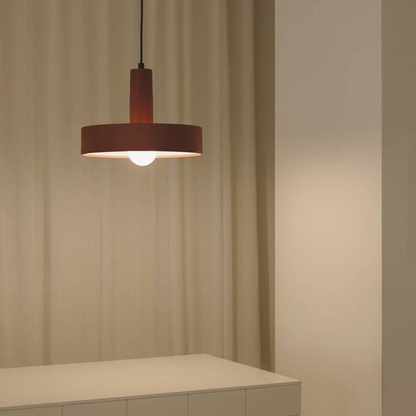LEDS-C4 Keops 1 závesné svietidlo, terakota matná, Ø 28 cm, hliník, Terakota, Obývacia izba / jedáleň, Hliník, Moderný, Závesné svietidlo