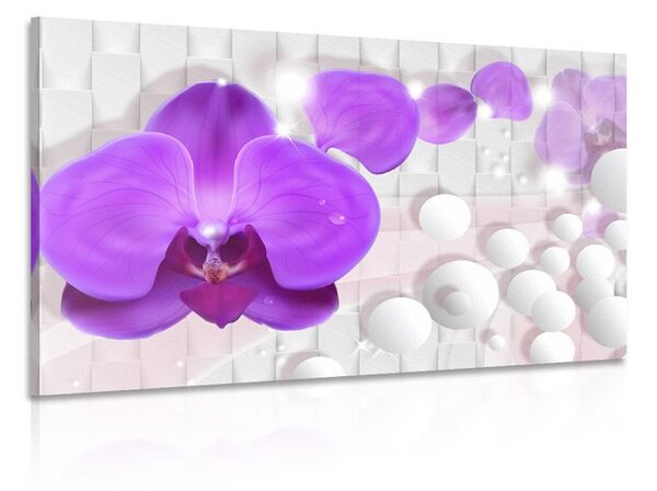 Obraz orchidea na abstraktnom pozadí