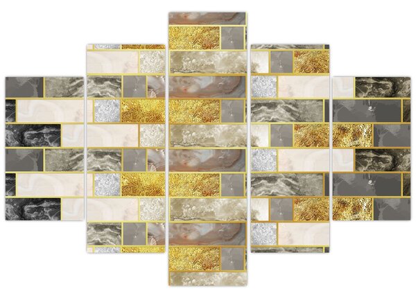 Obraz - Dekor s textúrami (150x105 cm)