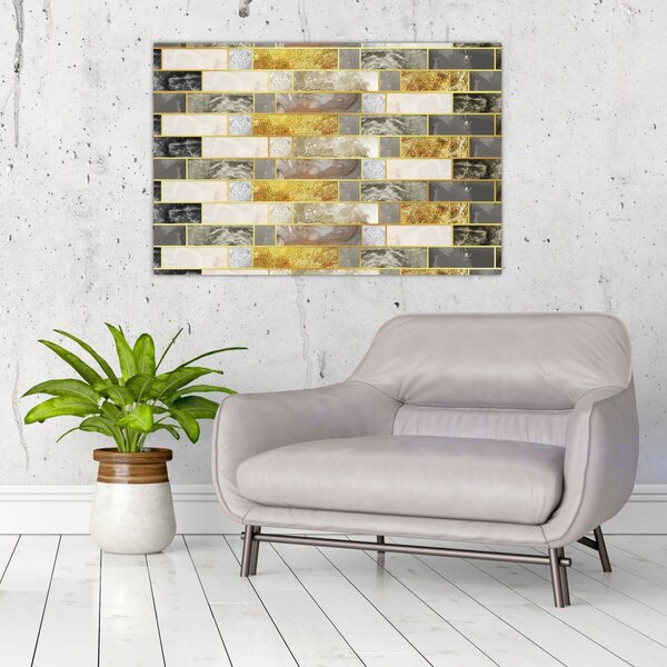 Obraz - Dekor s textúrami (90x60 cm)