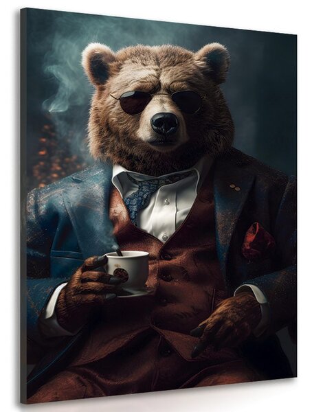 Obraz zvierací gangster medveď