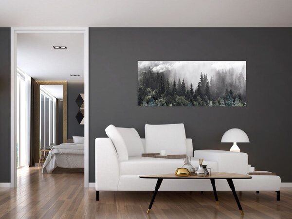 Obraz - Les s ilustrovanými prvkami (120x50 cm)