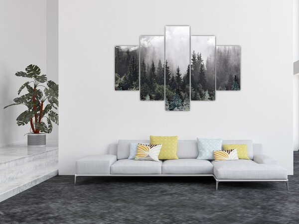 Obraz - Les s ilustrovanými prvkami (150x105 cm)