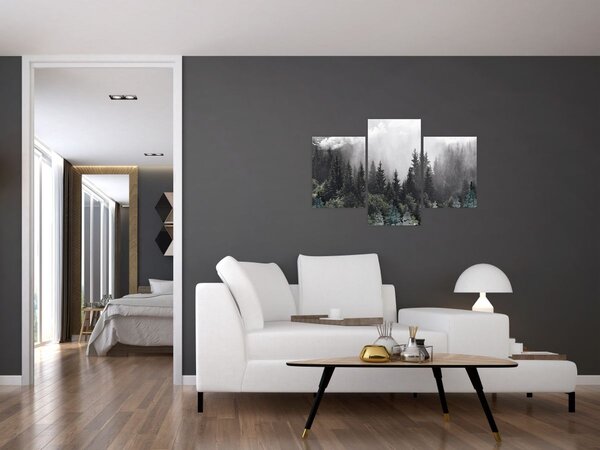 Obraz - Les s ilustrovanými prvkami (90x60 cm)