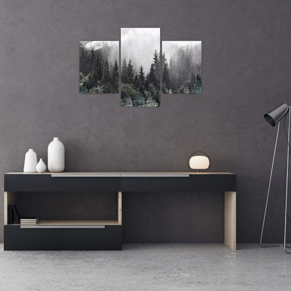 Obraz - Les s ilustrovanými prvkami (90x60 cm)