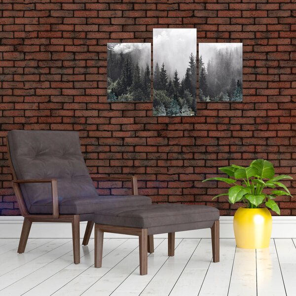 Obraz - Les s ilustrovanými prvkami (90x60 cm)