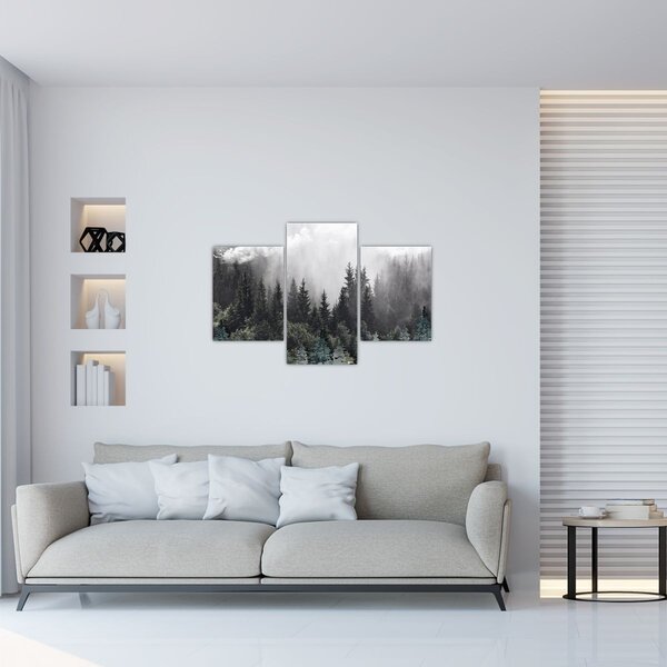 Obraz - Les s ilustrovanými prvkami (90x60 cm)