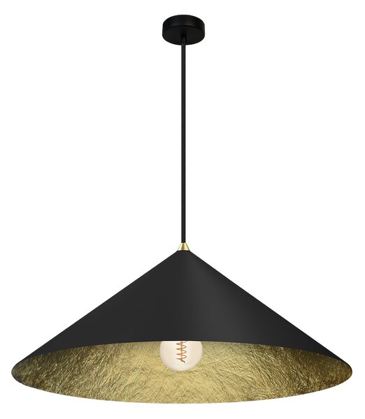 Závesné svietidlo Fuji, 1x čierne/zlaté kompozitné tienidlo, (fi 50cm), b