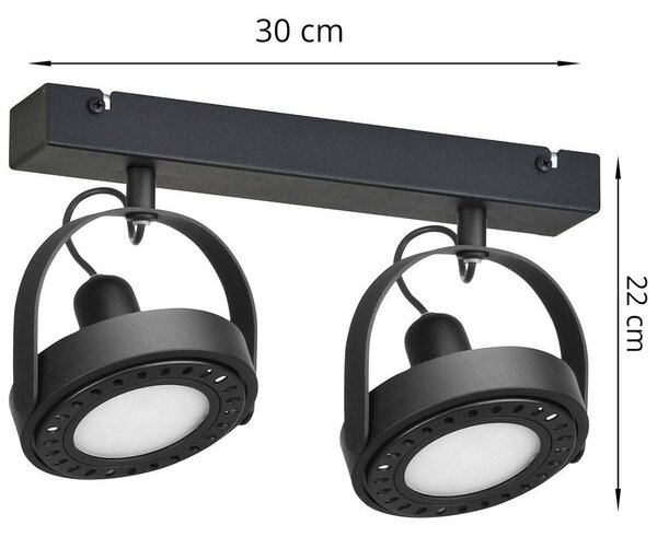 Bodové svietidlo Chest, 2x LED max. 9w, (výber z 2 farieb), (možnosť polohovania)