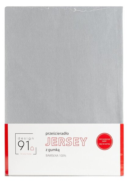 JERSEY PRESTIERADLO 220X240 CM, VÝŠKA 30 CM SIVÉ