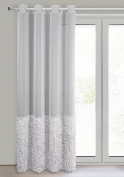 ZÁCLONA NA KRÚŽKOCH MARGARET2 140X250 CM STRIEBORNÁ