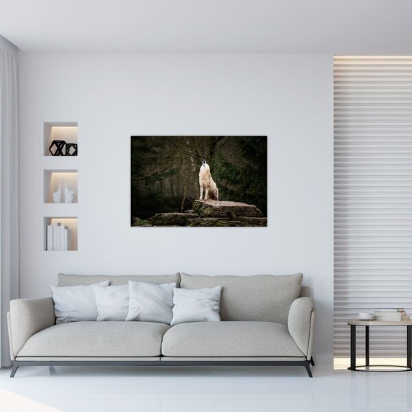 Obraz - Vytie vlka (90x60 cm)