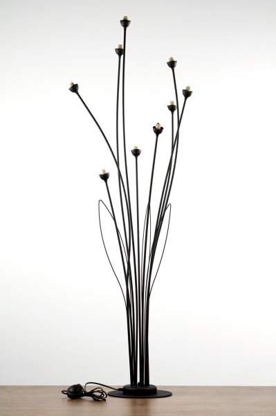 Jupiter 2058 - Stojacia lampa GLORIOSA 9xG9/14W/230V čierna