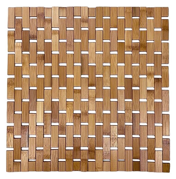 Predložka do kúpeľne Bambo Duckboard, 45x45 cm, hnedá