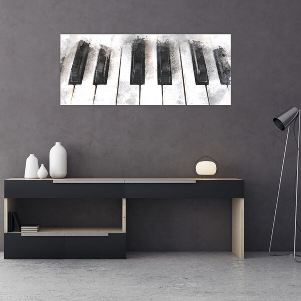 Obraz - Piano, aquarel (120x50 cm)