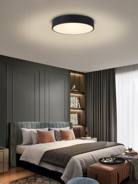 Immax NEO 07202L-LED Stmievateľné stropné svietidlo RONDATE 53W/230V čierna Tuya+DO