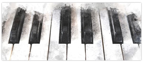 Obraz - Piano, aquarel (120x50 cm)