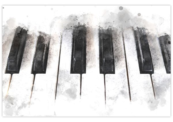 Obraz - Piano, aquarel (90x60 cm)