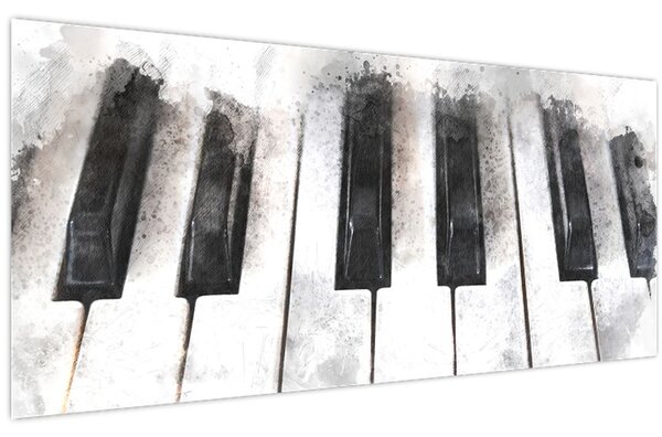 Obraz - Piano, aquarel (120x50 cm)