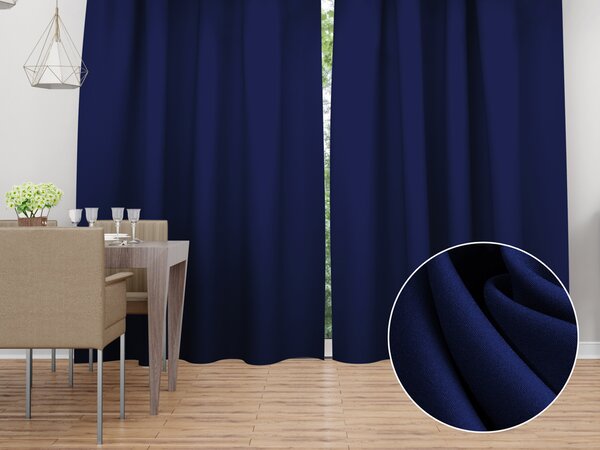 Biante Dekoračný záves Rongo RG-084 Námornícka modrá 140x140 cm