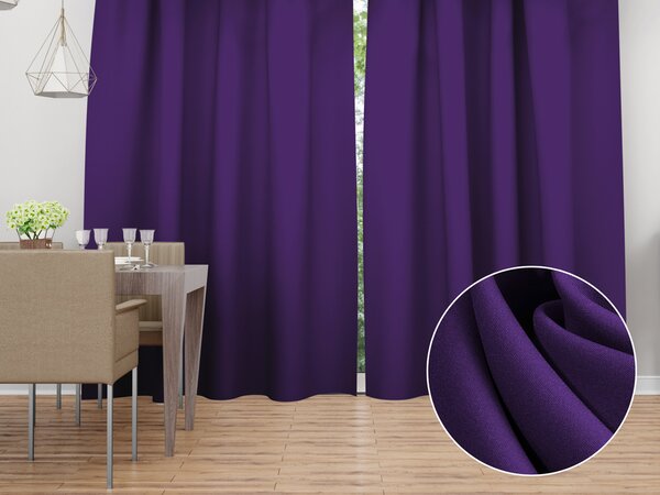Biante Dekoračný záves Rongo RG-082 Tmavo fialový 140x180 cm