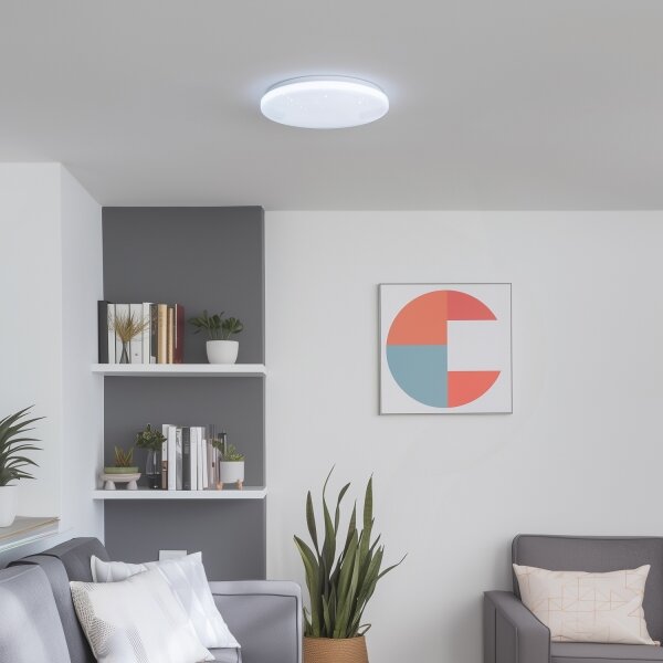 Brilagi - LED stmievateľné stropné svietidlo SMART STARS LED/24W/230V pr. 38 cm Wi-Fi Tuya + diaľkové ovládanie