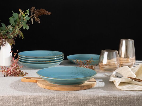SADA HLBOKÝCH TANIEROV kamenina keramika 6-dielne 22 cm Creatable - Jedálenské sety, Online Only