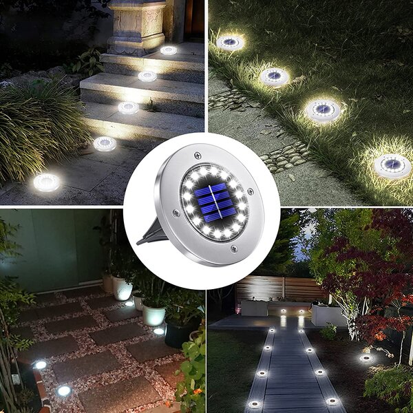 Bezdoteku LEDsolar 16Z vonkajšie svetlo k zapichnutie do zeme 8 ks, 16 LED, bezdrôtové, IPRO, 1W, studená farba