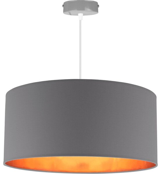 Závesné svietidlo Shade, 1x textilné tienidlo (výber zo 4 farieb), (výber z 3 farieb konštrukcie), (fi 44cm), g