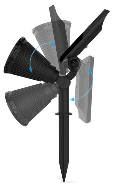 Bezdoteku LEDSolar 4 solárne vonkajšie svetlo svietidlo do zeme 2 ks, 4 LED, bezdrôtové, iPRO, 1W, studená farba