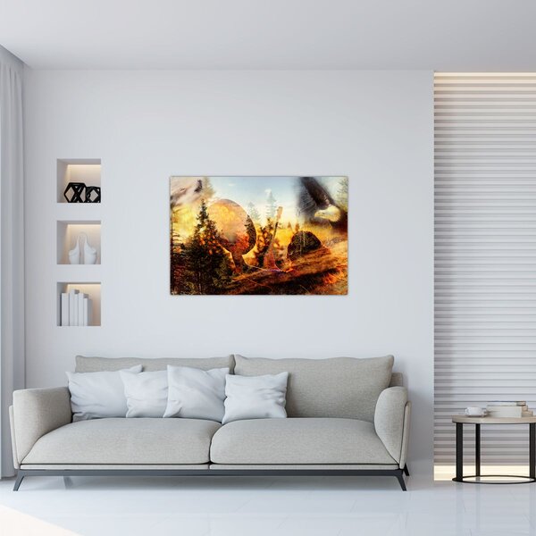 Obraz - Šamanský motív (90x60 cm)