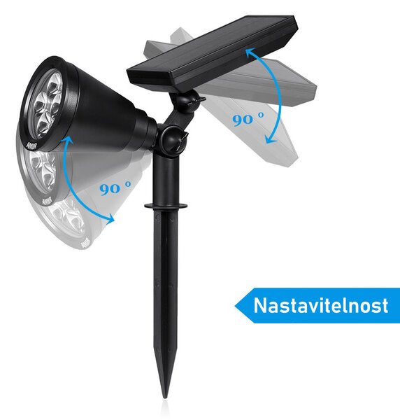Bezdoteku LEDSolar 4 solárne vonkajšie svetlo svietidlo do zeme 2 ks, 4 LED, bezdrôtové, iPRO, 1W, studená farba