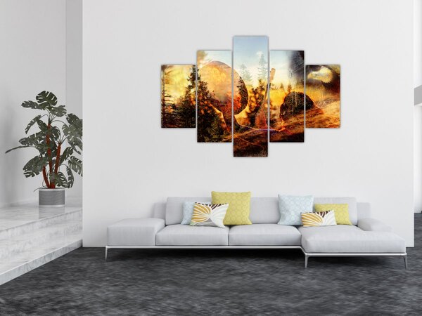 Obraz - Šamanský motív (150x105 cm)