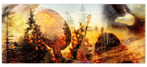 Obraz - Šamanský motív (120x50 cm)