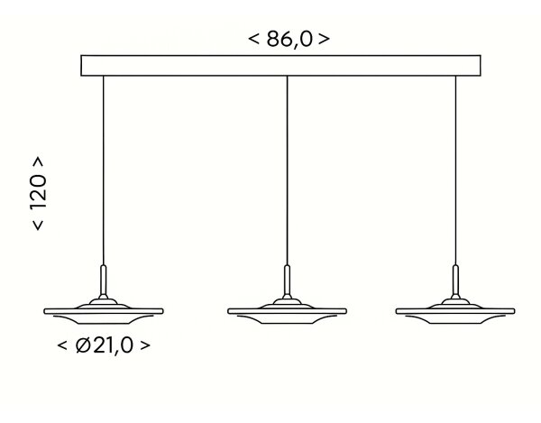 Brilagi - LED závesný luster na lankách VERANO 3xLED/15W/230V