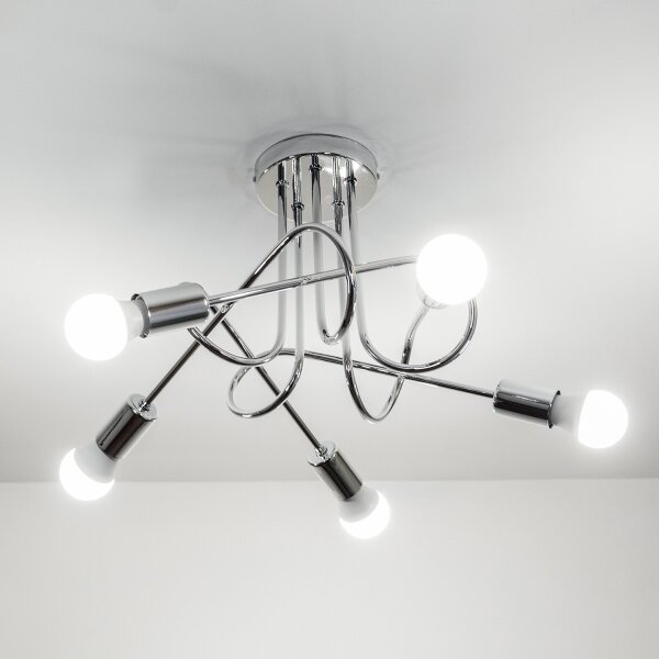 Prisadený luster OXFORD 5xE27/15W/230V lesklý chróm