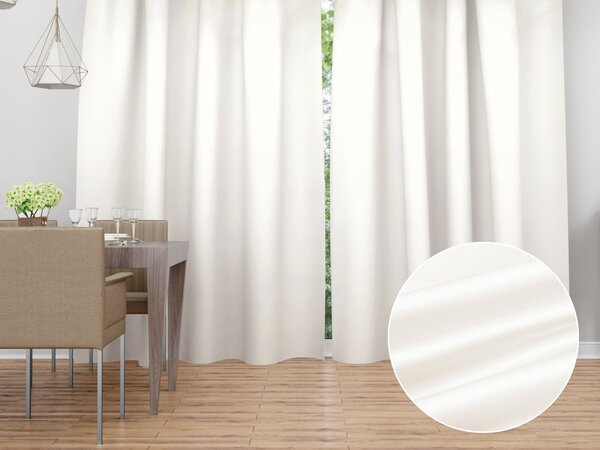 Biante Saténový záves LUX-052 Smotanovo biely 140x140 cm