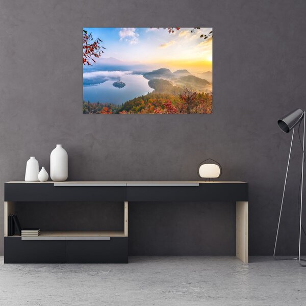 Obraz - Bledské jazero (90x60 cm)