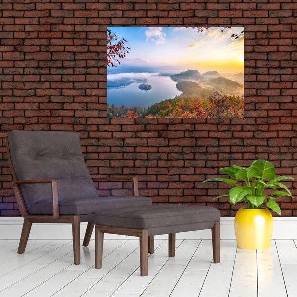 Obraz - Bledské jazero (90x60 cm)