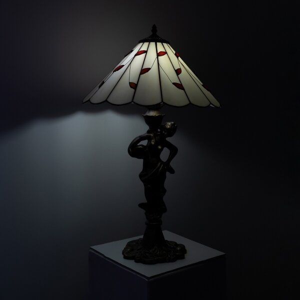 Brilagi - Tiffany vitrážová stolová lampa FOLIA 1xE27/60W/230V