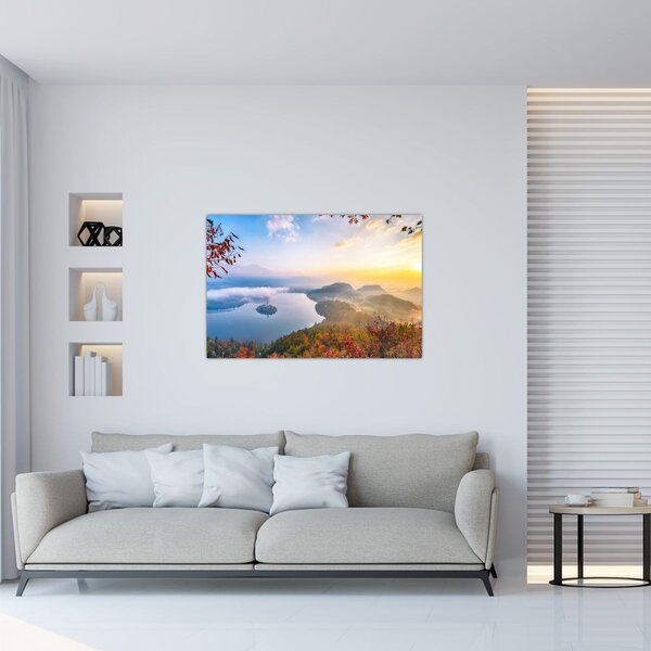 Obraz - Bledské jazero (90x60 cm)