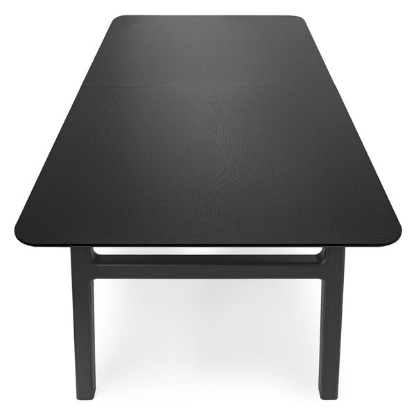Rozkladací jedálenský stôl s prídavnou doskou v dekore duba 90x180 cm Curved – Woodman
