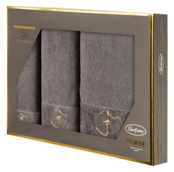 FROTÉ UTERÁK EVA MINGE GAJA SADA 1KS 30X50 CM, 1KS 50X90 CM, 1KS 70X140 CM SIVÁ