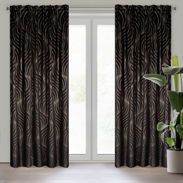 ZATEMŇOVACÍ ZÁVES NA PÁSKE LIMITED COLLECTION VICTORIA3 140X270 CM ČIERNA BX
