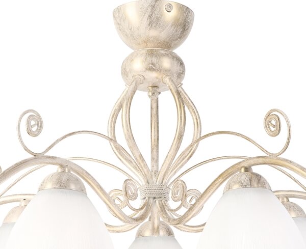 Brilagi - LED prisadený luster ANTICO 5xE27/60W/230V 3000K biela patina