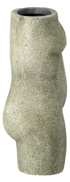 Sivozelená váza z terakoty Bloomingville Emeli, výška 16 cm