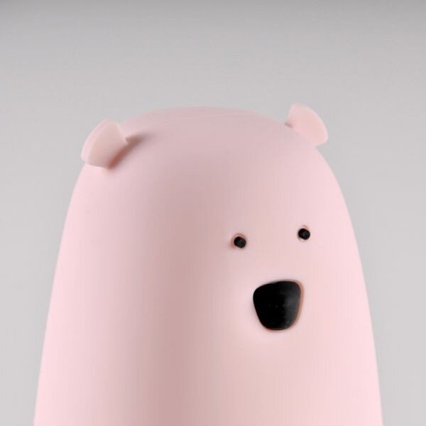 LED RGB Detská dotyková lampička BEAR LED/0,8W/5V ružová + USB