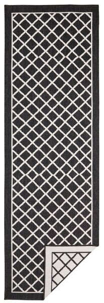 Hanse Home , Kusový koberec Twin Supreme 103425 Sydney black creme – na von aj na doma, 160x230, čierna, chodba / predsieň