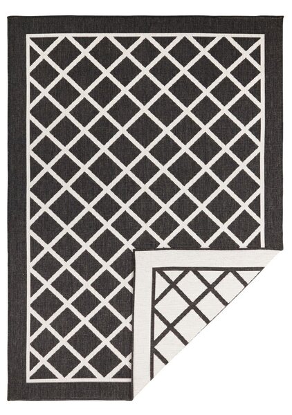 Hanse Home , Kusový koberec Twin Supreme 103425 Sydney black creme – na von aj na doma, 160x230, čierna, chodba / predsieň